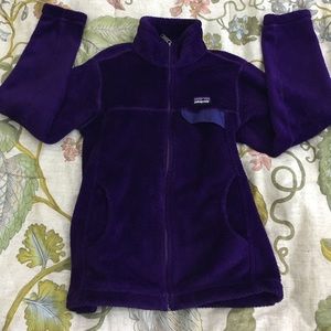 Purple Patagonia zip up fleece